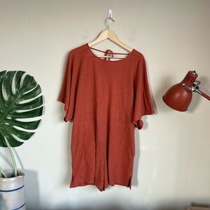 Free People Beach Linen Blend Romper